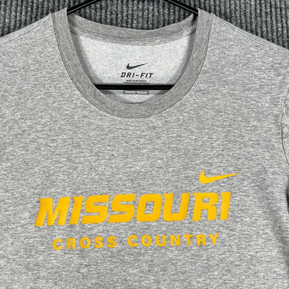 Missouri Tigers Mizzou Womens Shirt Medium Gray Short Sleeve Cross Country SEC